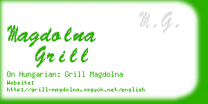 magdolna grill business card